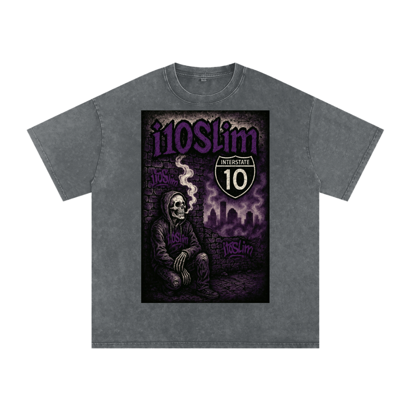 interstate10 Acid Wash Oversize T-Shirt