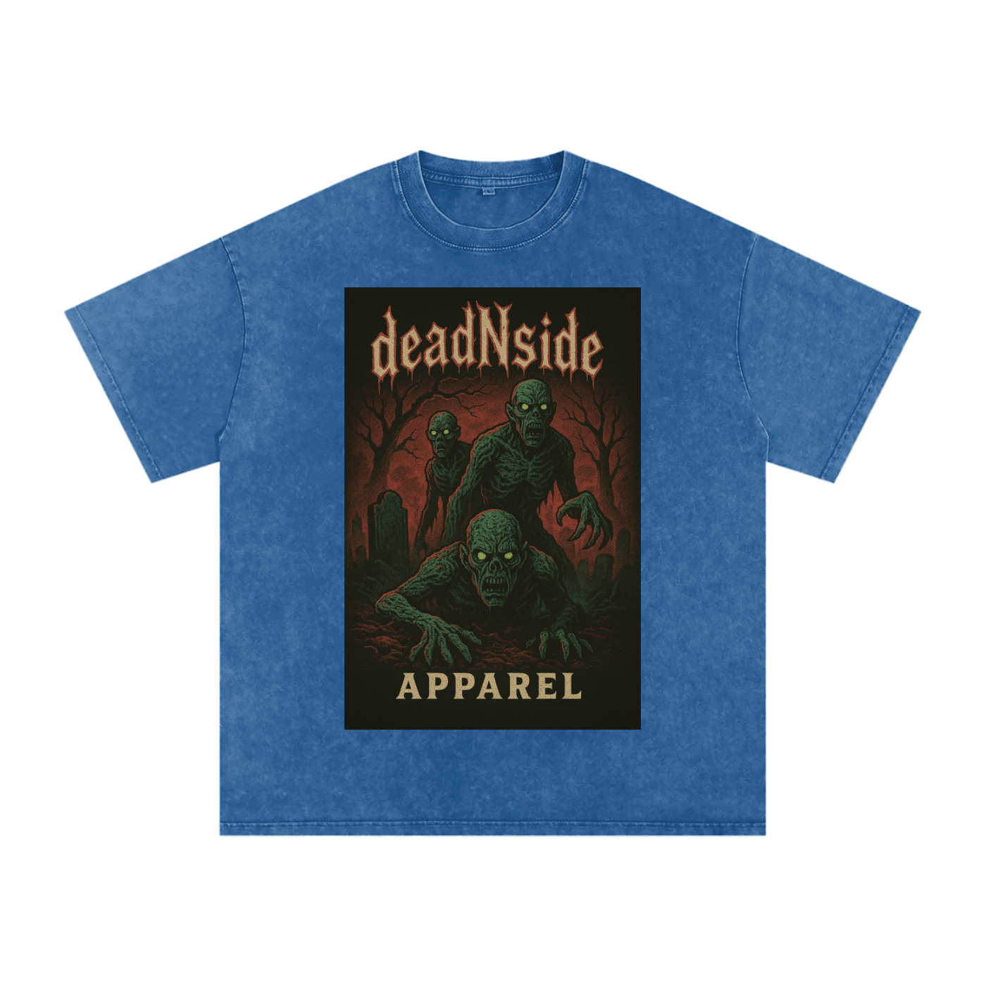deadNside Zombie Acid Wash Oversize T-Shirt
