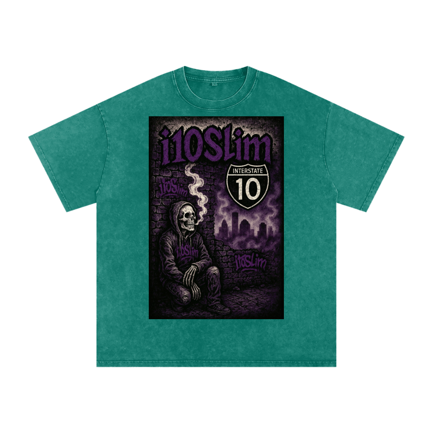 interstate10 Acid Wash Oversize T-Shirt