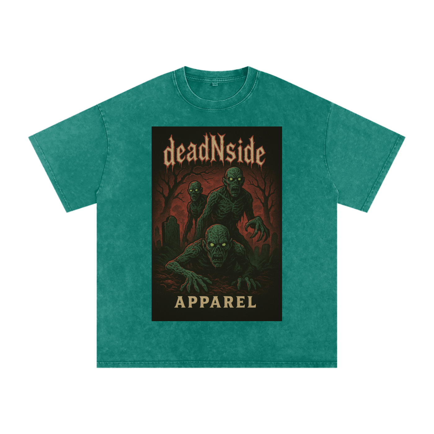 deadNside Zombie Acid Wash Oversize T-Shirt